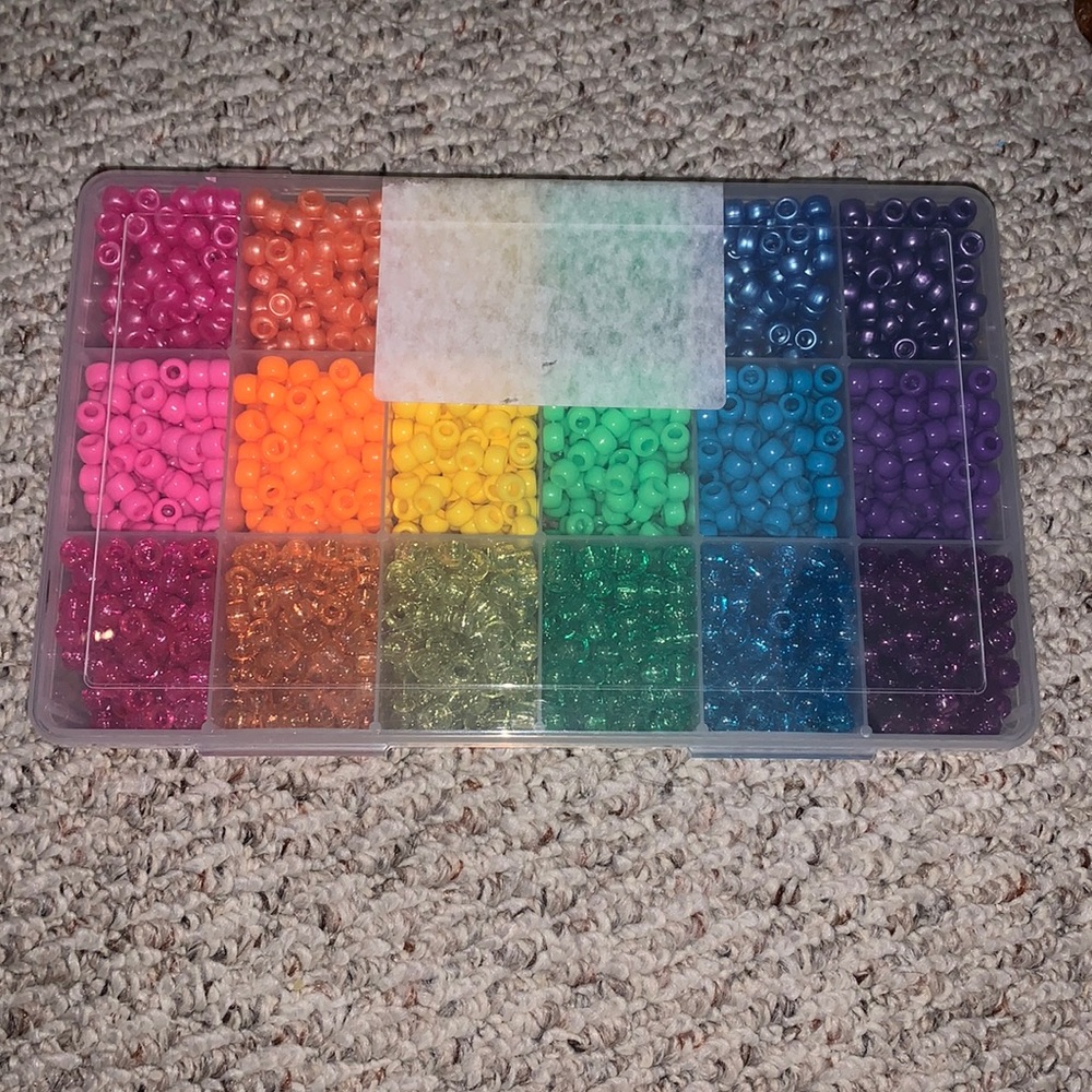 Multicolored beads.